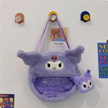 ПЛЮШЕВАЯ СУМКА HELLO KITTY KUROMI СУМКА НА ПЛЕЧЕ МАСКОТ ПЛЮШЕВАЯ ИГРУШКА