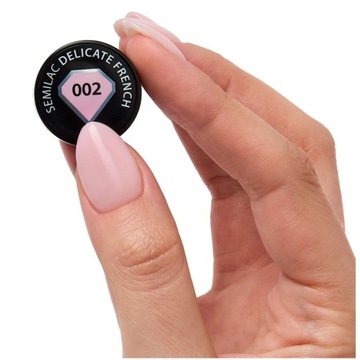 SEMILAC Гибридный лак 002 Нежный френч 7мл