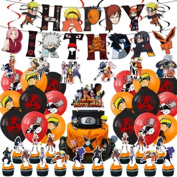 Dekoracja urodzinowa o tematyce Naruto