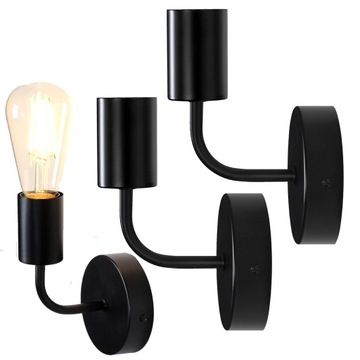 LAMPA ŚCIENNA NOWOCZESNA KINKIET CZARNY ŁAZIENKI 60W
