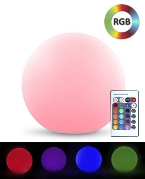 KULA OGRODOWA FIGURA LAMPA LED ZEWNĘTRZNA 40 CM RGB KOLOROWA Z PILOTEM 230V