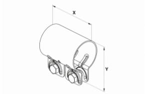 Соединитель трубы на 2 винта — 1 1/4 дюйма