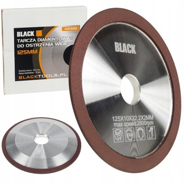 TARCZA 125 mm DIAMENTOWA DO OSTRZENIA WIDII 22.2mm BLACK