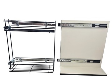 ДВУХЯРОВАЯ ГРУЗОВАЯ КОРЗИНА, 150 мм, БЕСШУМНОЕ ЗАКРЫТИЕ, ГРАФИТ