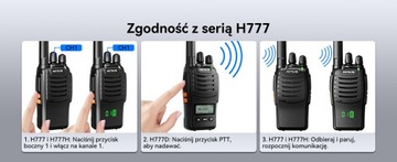 Рация Retevis H777D с ЖК-экраном, PMR446, тип C, аварийная сигнализация