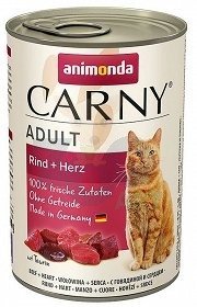 ANIMONDA Cat Carny Adult wołowina serca 12x400g