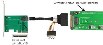 Адаптер M.2 ngff Ключ M NVME для SSD PCIE MAD U.2 SFF-8639 68PIN