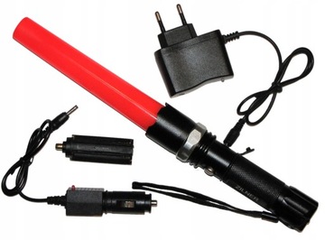 UNIWERSALNA LATARKA ALUMINIOWA POLICE LED ZOOM DIODA XM-L T6 3,7V + PAŁKA