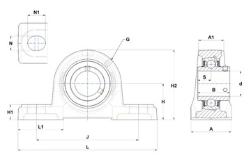 Łożysko Samonastawne w oprawie UCP 212