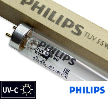 Promiennik świetlówka PHILIPS TUV 55W UV-C G55 T8