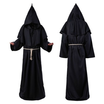 Kapłan Ubrania Z Kapturem Mnich Szata Cosplay,XL