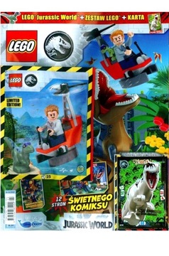 LEGO JURASSIC WORLD magazyn 3/24 + Owen w śmigłowcu