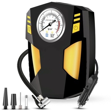 АВТОМОБИЛЬНЫЙ КОМПРЕССОР НАСОС КОМПРЕССОР С МАНОМЕТРОМ 12В