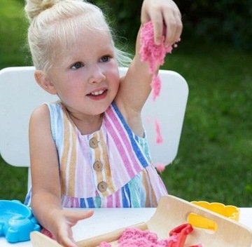 НАБОР БОЛЬШОГО КИНЕТИЧЕСКОГО ПЕСКА 3 кг + ФОРМЫ ДЛЯ БАССЕЙНА ПЕСОЧНИЦА КРАН-ЭКСКАВАТОР