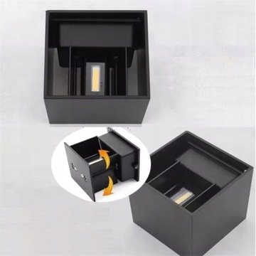 НАРУЖНЫЙ ФАСАДНЫЙ НАСТЕННЫЙ СВЕТИЛЬНИК СВЕТОДИОДНЫЙ САДОВЫЙ СВЕТИЛЬНИК 7ВТ IP65 АНТРАЦИТОВЫЙ АЛЮМИНИЙ