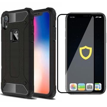 ETUI CASE PANCERNE X-ARMOR DO IPHONE XR + SZKŁO