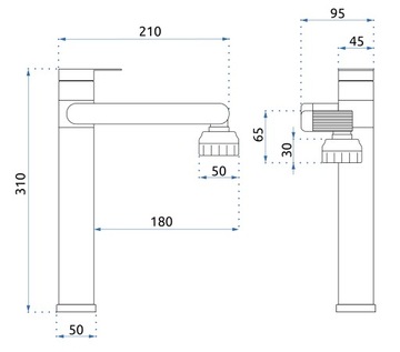 ЧЕРНАЯ РАКОВИНА PACO FATTER HIGH - REA