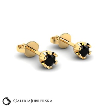 КЛАССИЧЕСКИЕ СЕРЬГИ из ЧЕРНОГО ЗОЛОТА, 0,25КАРАТА