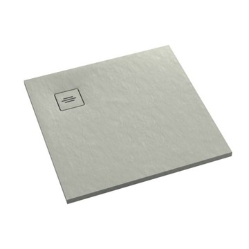 Brodzik kwadratowy kompozytowy niski Schedline PROTOS Cement Stone 80x80