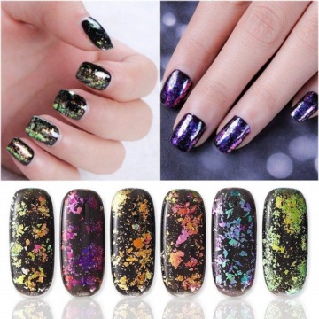 ЛАЗЕРНЫЙ ЛАК ДЛЯ НОГТЕЙ С ХЛОПЬЯМИ ХАМЕЛЕОН 001