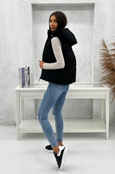 DZ3151 r L ЖЕНСКИЙ УТЕПЛЕННЫЙ ЖИЛЕТ С МАКСИМАЛЬНЫМИ РУКАВАМИ