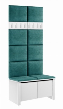 ZESTAW MEBLI SZAFKA NA BUTY PANELE WIESZAK BIAŁY