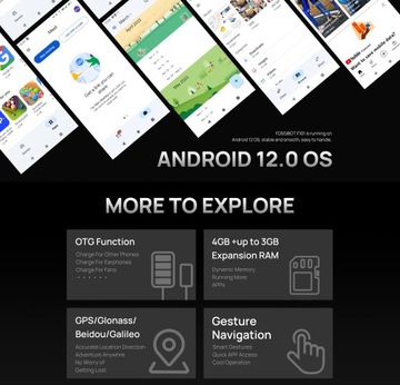 СМАРТФОН FOSSiBOT F101 ARMOR 7 ГБ ОЗУ 64 ГБ ПЗУ МОЩНОСТЬ 10600 мАч ANDROID 12