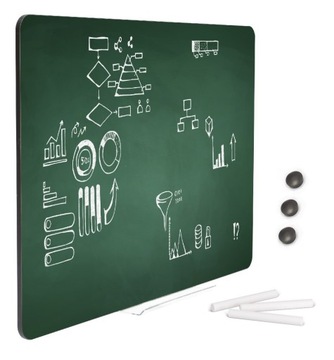 Tablica magnetyczna kredowa bezramowa zielona 150x100 cm + magnesy gratis