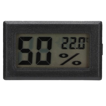 Портативный цифровой гигрометрический термометр черный