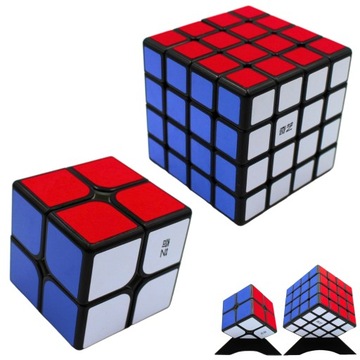 ZESTAW Kostek 2x2 + 4x4 QiYi ORYGINALNE SZYBKIE KOSTKI + GRATIS