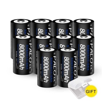 10 szt. Akumulatorów 8000 mAh 1,2 V Ni-MH D R20 Bateria LR20
