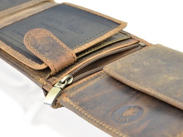 Мужской кожаный кошелек с узором Карп - в подарок