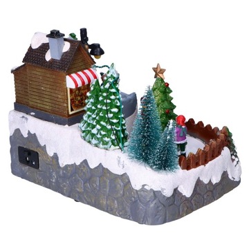 Светодиодная рождественская деревня, коттедж у ручья