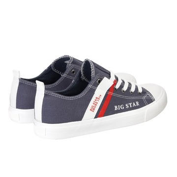 Trampki Męskie BIG STAR Niebieskie Buty OldSkool Modne Sportowe 44