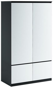 064-052 SZAFA B4d 81x55x205 - CZARNO / BIAŁY