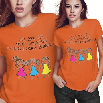 KOSZULKA T-SHIRT DZIEŃ BABCI 2XL WNUCZKI CI SIĘ UDAŁY BABCIU PREZENT JAKOŚĆ