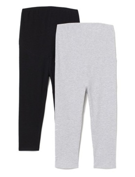 H&M 2 PACK MAMA LEGGINSY RYBACZKI CIĄŻOWE S