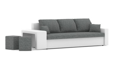 KANAPA ROZKŁADANA Z PUFAMI SOFA z FUNKCJĄ SPANIA