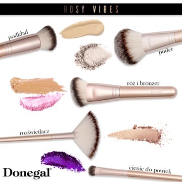 Donegal Кисть для макияжа, для нанесения жидкой косметики, двойная щетина.