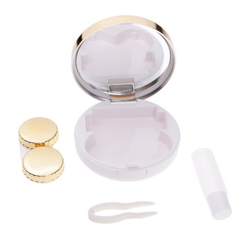 Beauty Mini Contact Travel Set Дорожный набор для замачивания, золотисто-красный