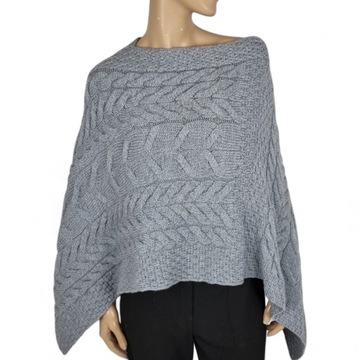 Aran Nowe!!! Ponczo Wełna Merino S/M