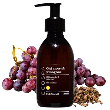 NATURALNY OLEJ Z PESTEK WINOGRON DO MASAŻU CIAŁA 200 ML ECOSPA