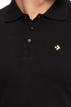 Bawełniana koszulka polo dla mężczyzn Moraj OTP3000-005 czarny XXL