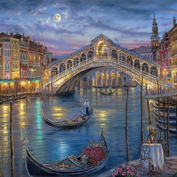 WENECJA HAFT DIAMENTOWY Diamond Painting 5D 30x40 MOZAIKA DIAMENTOWA HOBBY
