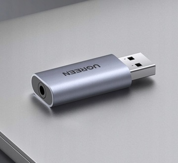АУДИО АДАПТЕР UGREEN USB НА МИНИ-ДЖЕК 3,5 ММ AUX 20-20000 Гц