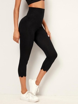 SHEIN LEGGINSY DAMSKIE KLASYCZNE CZARNE