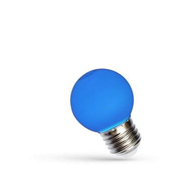 ŻARÓWKA GWINT E27 LED SMD 1W NIEBIESKA 270' KULKA