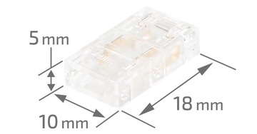 PRO МИНИ-РАЗЪЕМ ДЛЯ СВЕТОДИОДНЫХ ЛЕНТ COB 8 ММ
