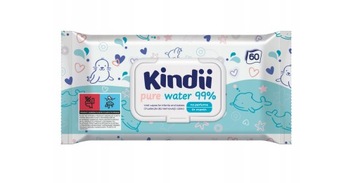 KINDII Chusteczki Wodne PURE WATER 99% Wody 60szt.