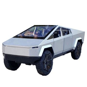 Модель Tesla Cybertruck 1:24, выдвижная игрушечная машина со звуком и светом.